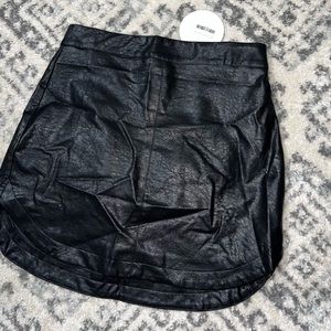 Black Leather Mini Skirt